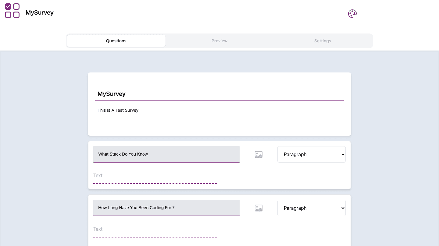 Survey Form Builder